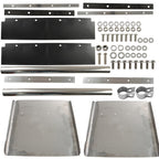Heavy Duty 24" x 24" Stainless Steel Quarter Fender Pair for Freight Trucks