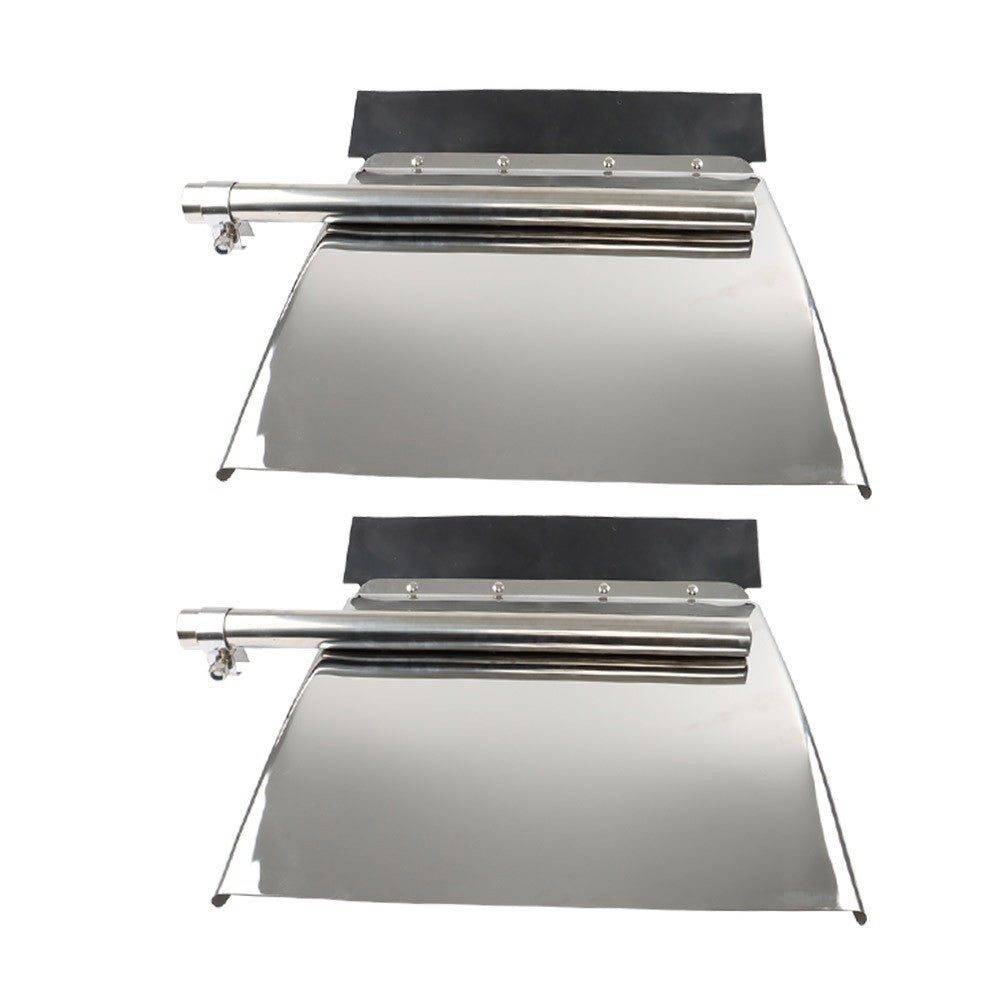 Heavy Duty 24" x 24" Stainless Steel Quarter Fender Pair for Freight Trucks