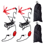 2-Pack Red Folding 1.5KG Grapnel Boat Kayak Marine Anchor Set