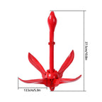 2-Pack Red Folding 1.5KG Grapnel Boat Kayak Marine Anchor Set