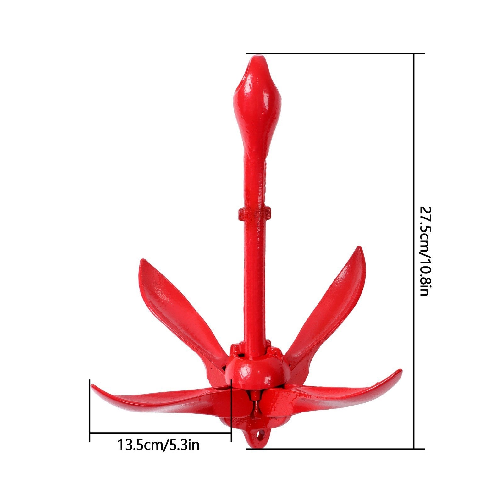 2-Pack Red Folding 1.5KG Grapnel Boat Kayak Marine Anchor Set