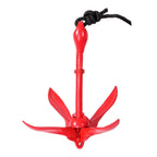 2-Pack Red Folding 1.5KG Grapnel Boat Kayak Marine Anchor Set