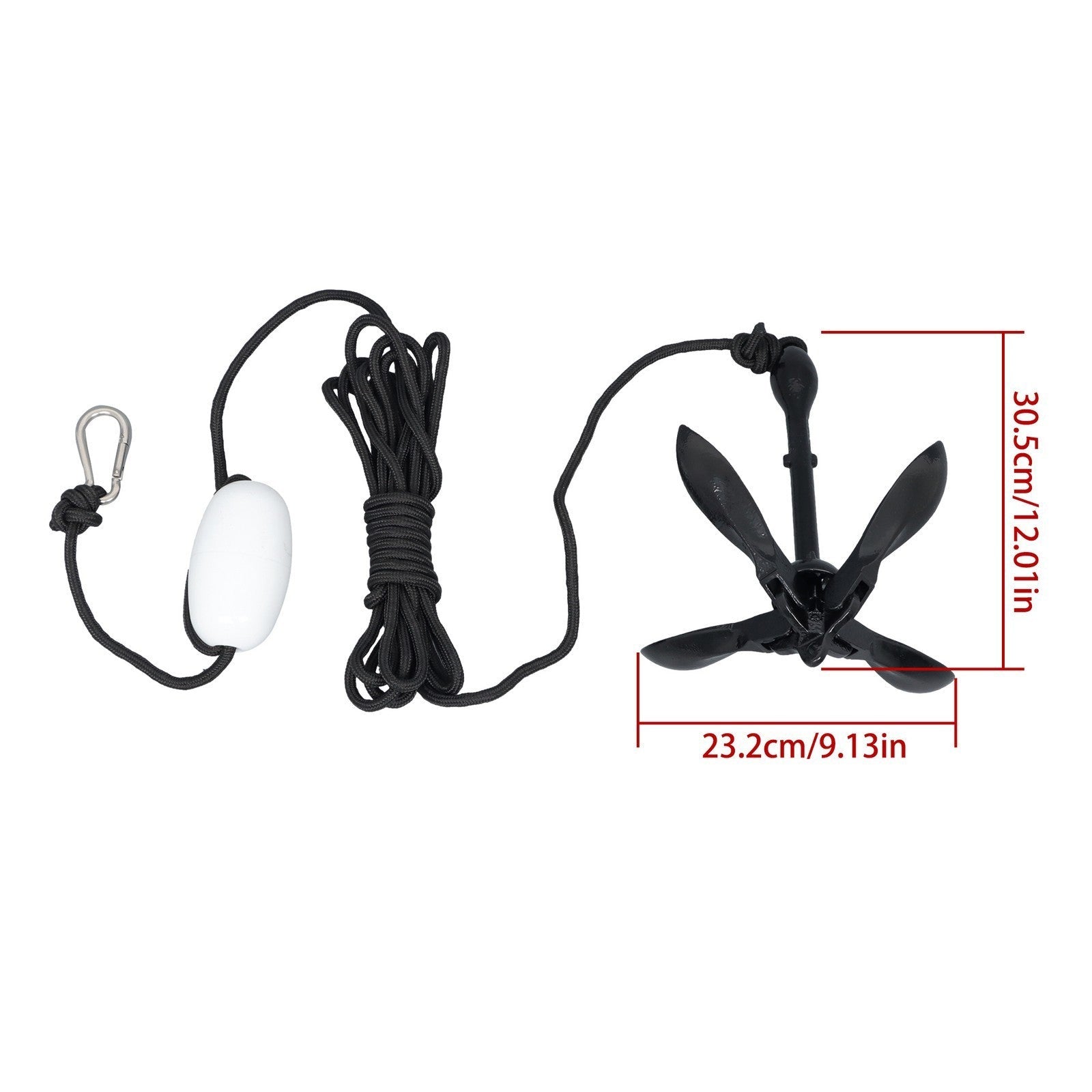 2-Pack Folding Grapnel Boat Kayak Anchors 1.5KG Marine Black Set