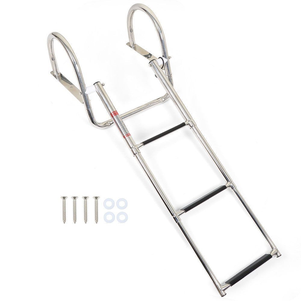 Marine Yacht 3-Step Stainless Steel Ladder with Handrails - Durable & Safe