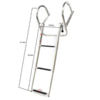 Marine Yacht 3-Step Stainless Steel Ladder with Handrails - Durable & Safe