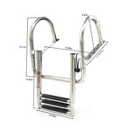 Marine Yacht 3-Step Stainless Steel Ladder with Handrails - Durable & Safe