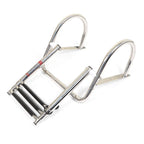 Marine Yacht 3-Step Stainless Steel Ladder with Handrails - Durable & Safe