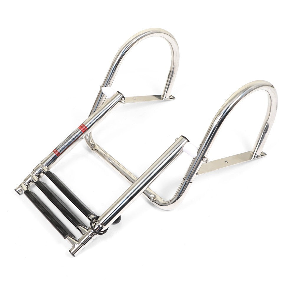 Marine Yacht 3-Step Stainless Steel Ladder with Handrails - Durable & Safe