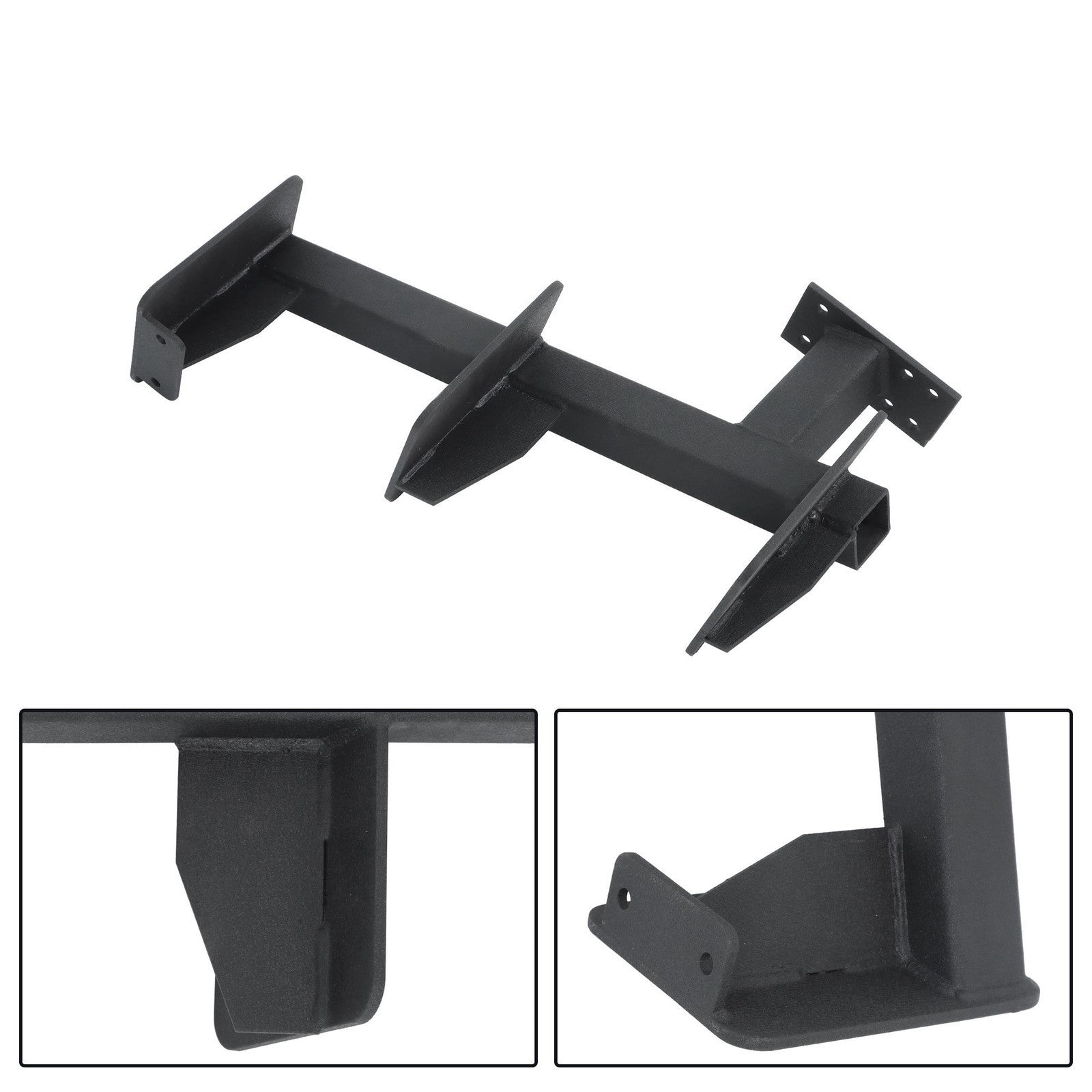 Universal 3-Step Bass Boat Trailer Steps Heavy-Duty Black Handle Triple Step