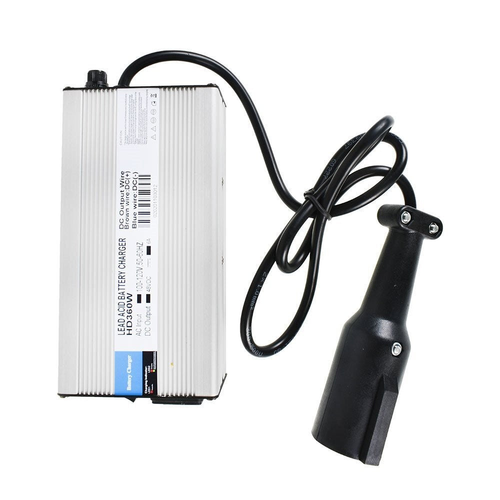 48V 6A Snap Head 3-Pin Battery Charger for EZGO Golf Cart Scooters