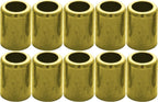 Brass Hose Ferrule 1/4" ID Air & Water 10-Pack 7323 Durable Connector