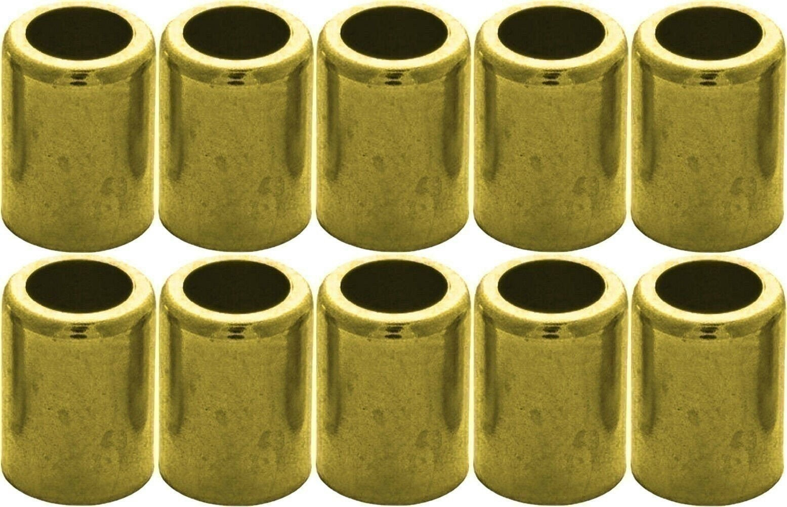 Brass Hose Ferrule 1/4" ID Air & Water 10-Pack 7323 Durable Connector