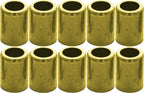 Brass Hose Ferrule 1/4" ID Air & Water 10-Pack 7326 Durable Connector