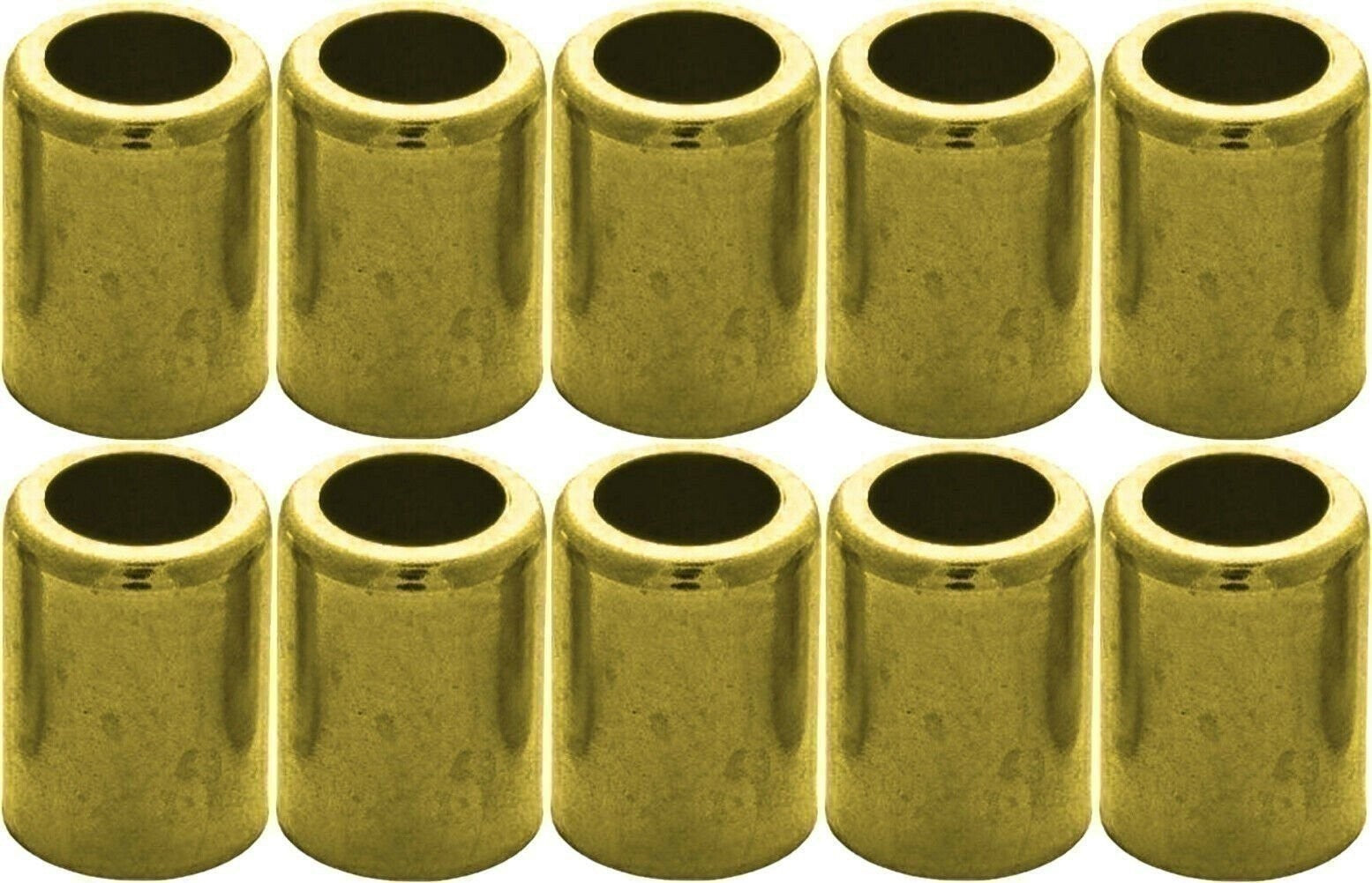 Brass Hose Ferrule 1/4" ID Air & Water 10-Pack 7326 Durable Connector