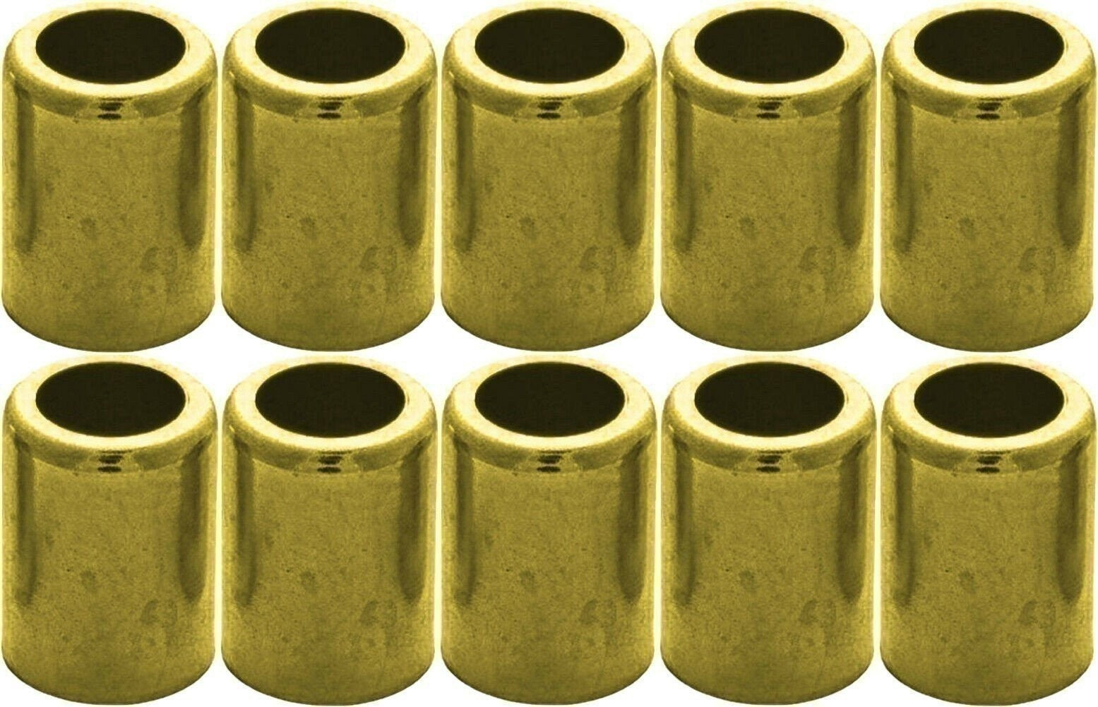 Brass Hose Ferrule 1/4" ID Air & Water 10-Pack 7327 Durable Connector