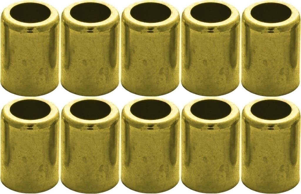 Brass Hose Ferrule 3/8" ID Air & Water 10-Pack 1.000" L x .625" P
