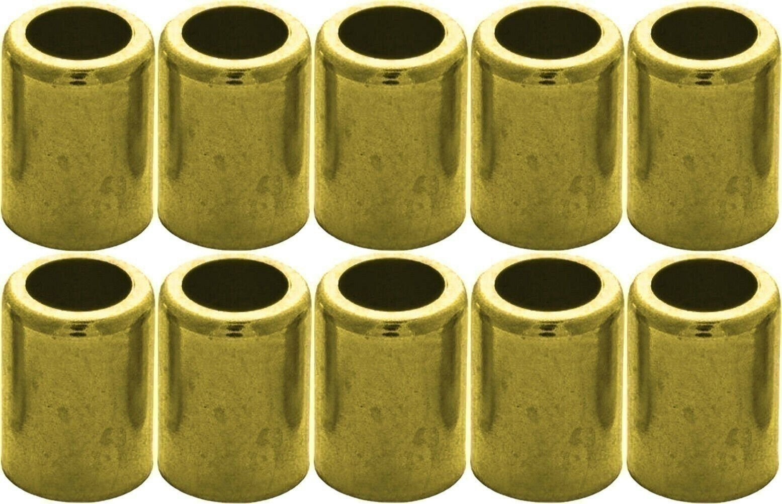 Brass Hose Ferrule 3/8" ID Air & Water 10-Pack 1.000" L x .625" P