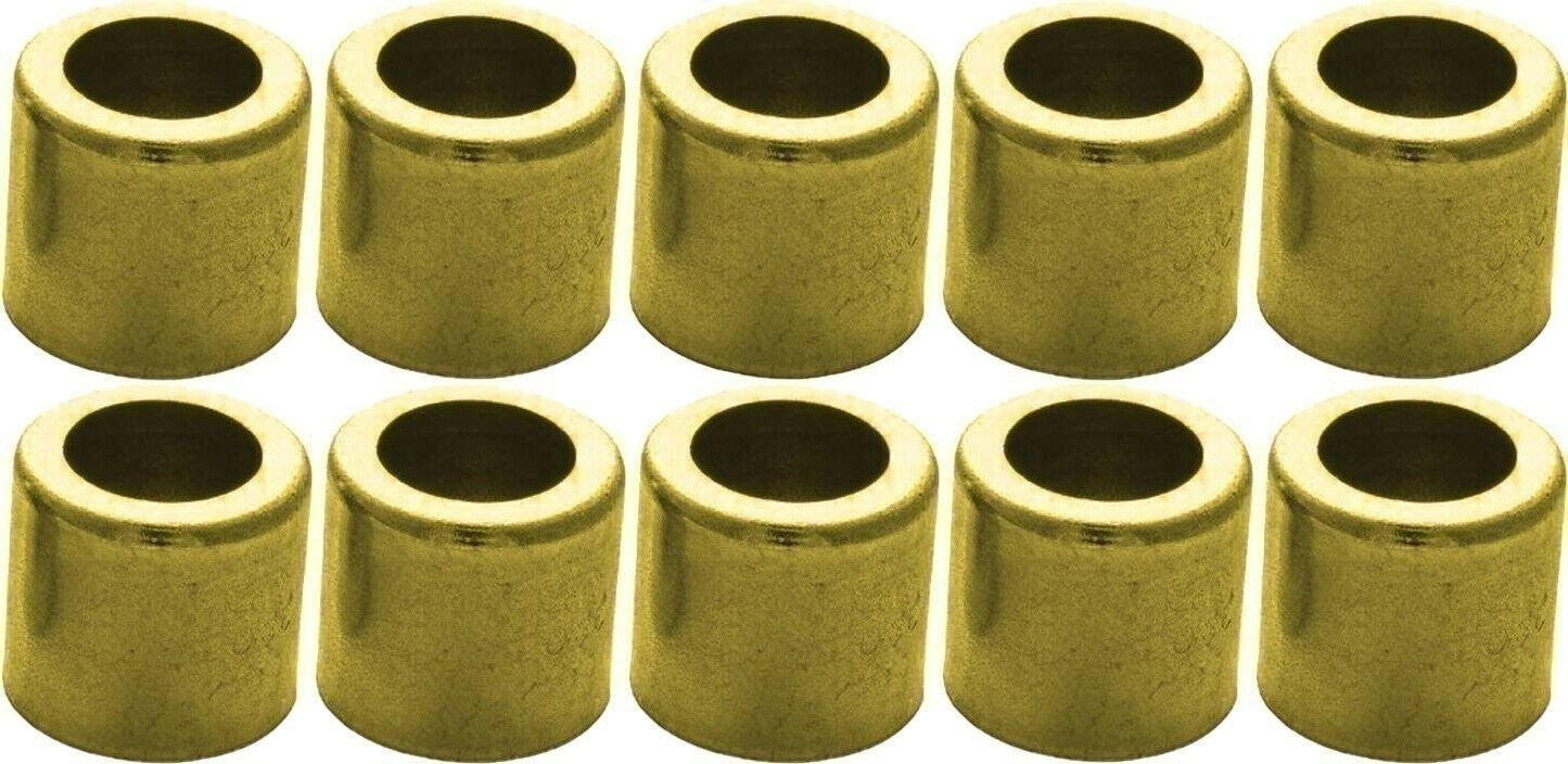 Brass Hose Ferrule 1/4" ID Air & Water 10 Pack #625 Durable Replacement