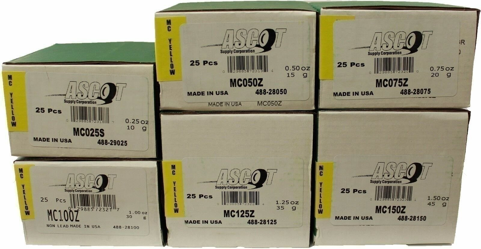 Perfect Equipment MC Style Coated Zinc Wheel Weight Bundle 0.25-1.50oz
