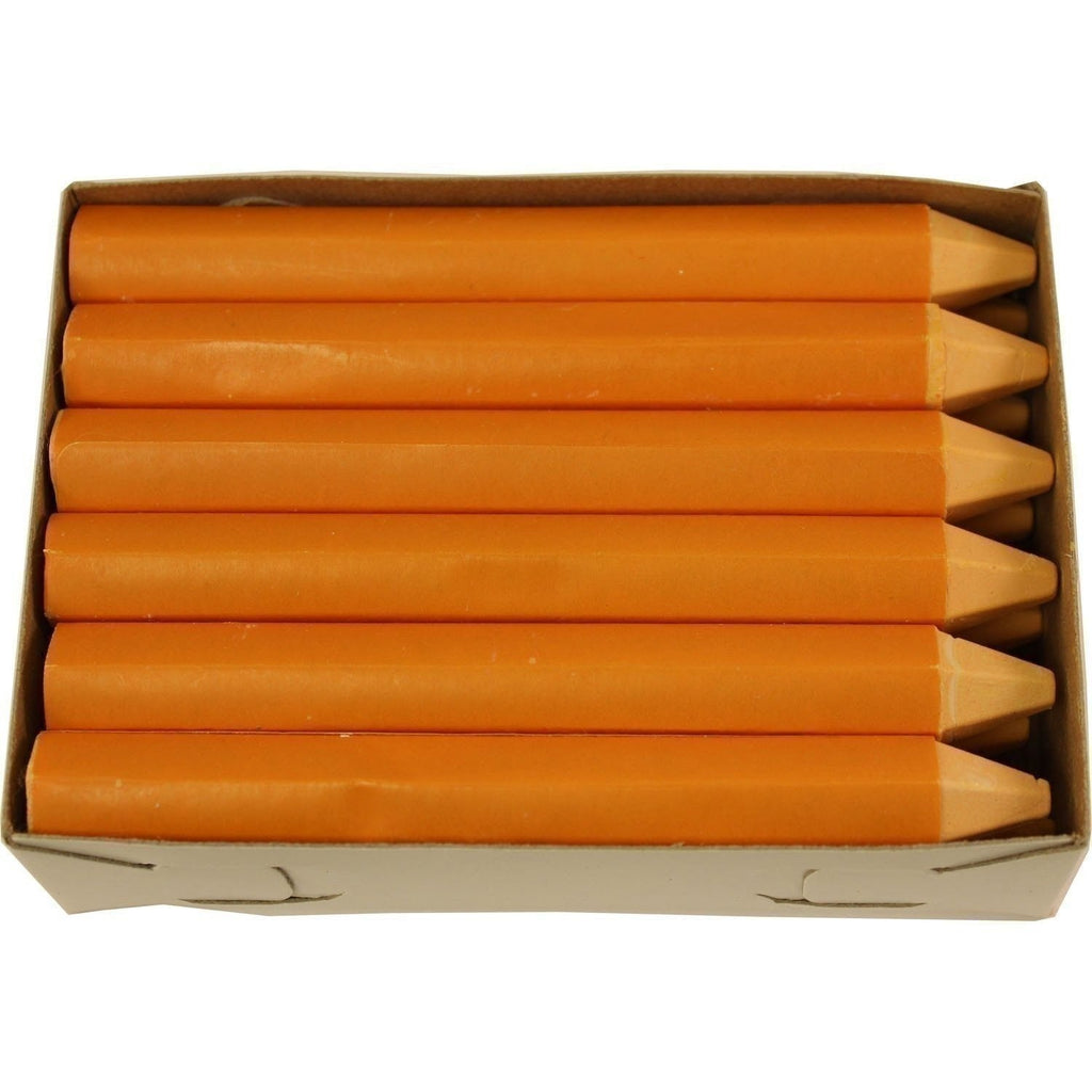 REMA TIP TOP 62Y Yellow Rubbermark Marking Crayon Box of 12