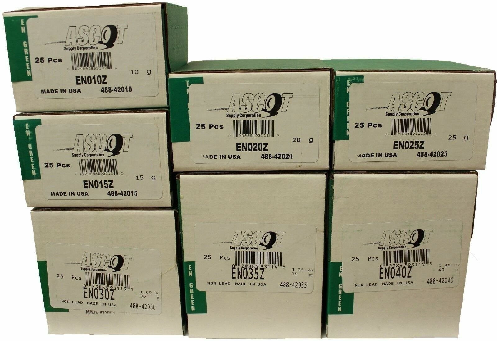 Perfect Equipment EN Coated Zinc Wheel Weights 10-40gm Bundle (7 Items)