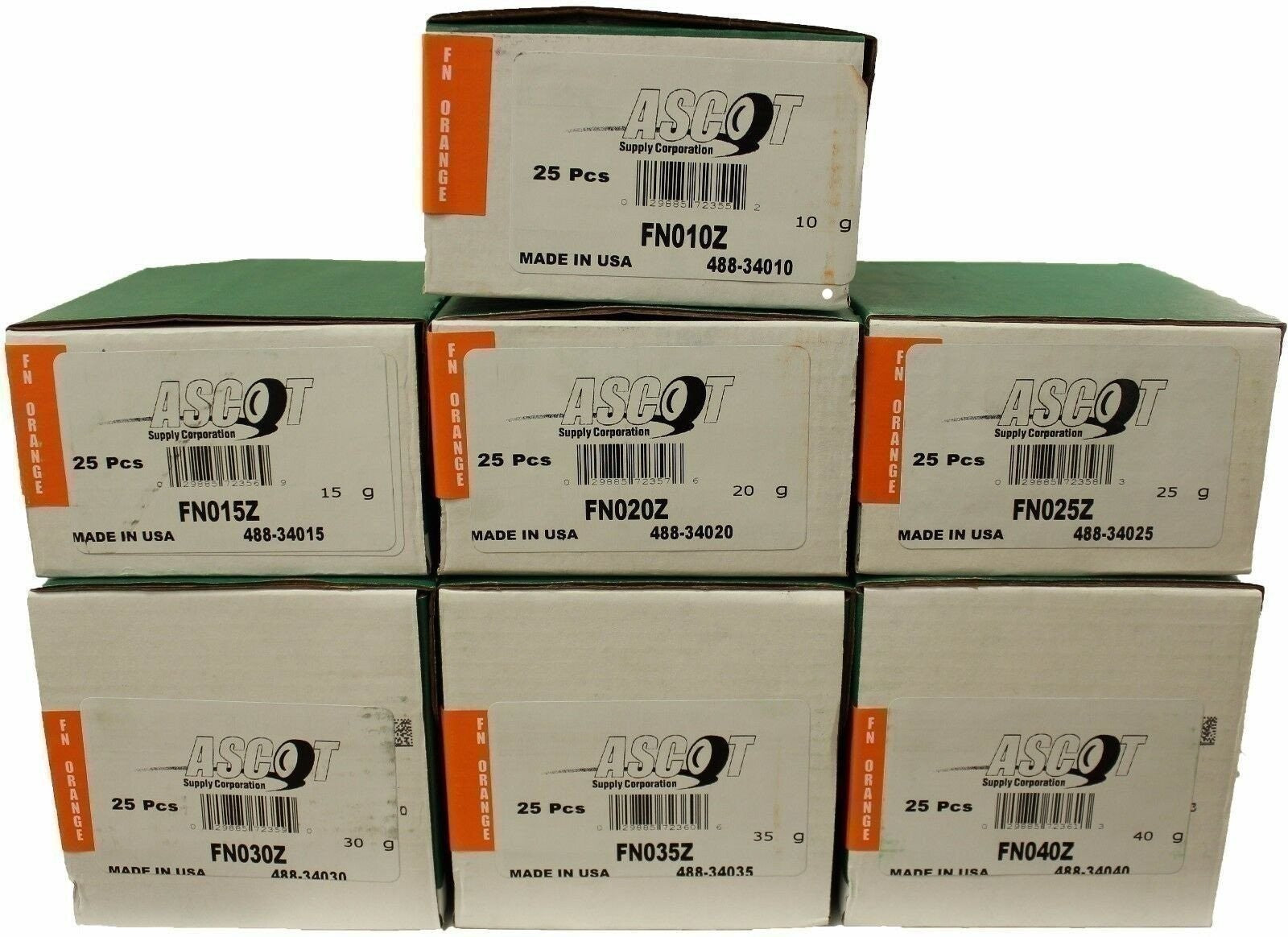 Perfect Equipment FN Coated Zinc Wheel Weights 10-40gm Bundle (7 Items)