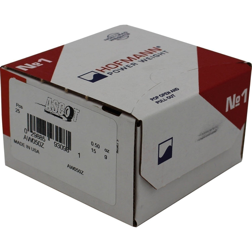 Perfect Equipment AW050Z Coated Zinc Wheel Weights 0.50 oz Box of 25