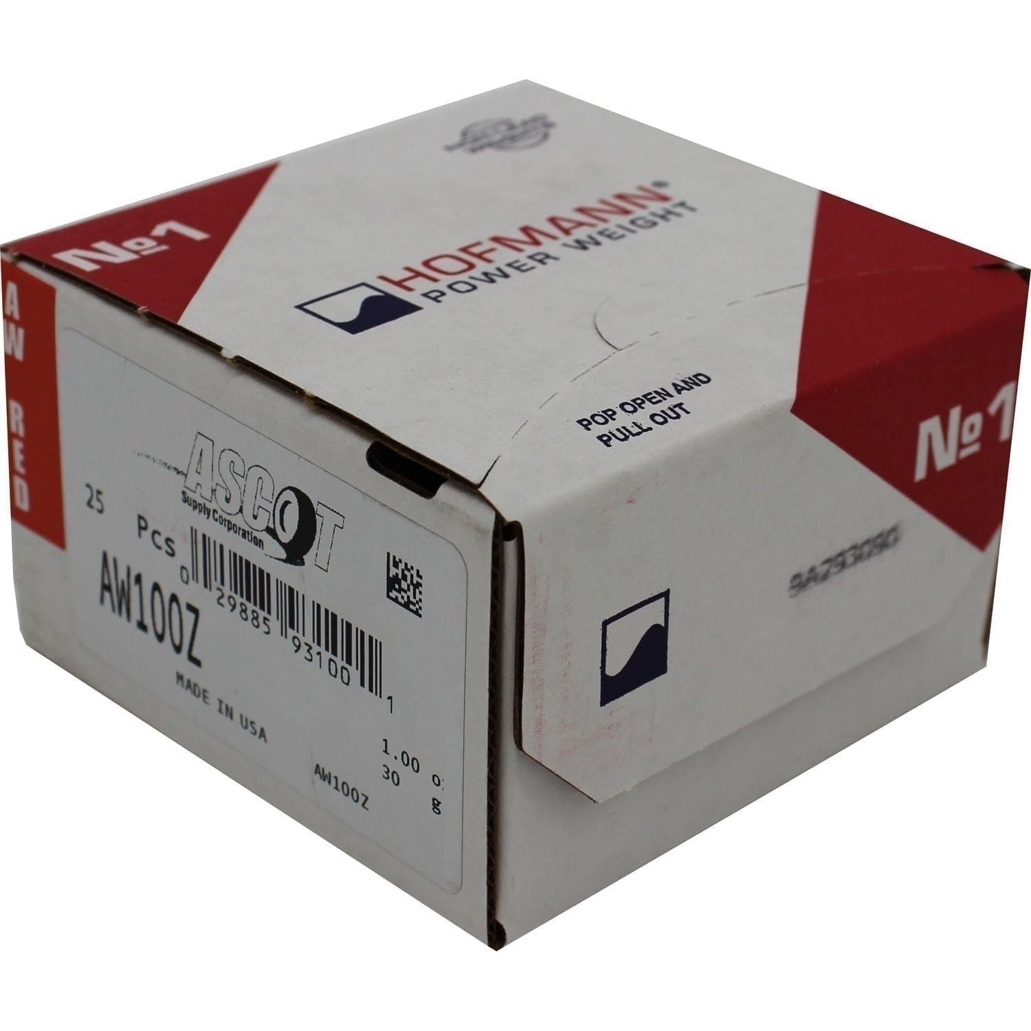 Perfect Equipment AW100Z Coated Zinc Wheel Weights 1oz Box of 25