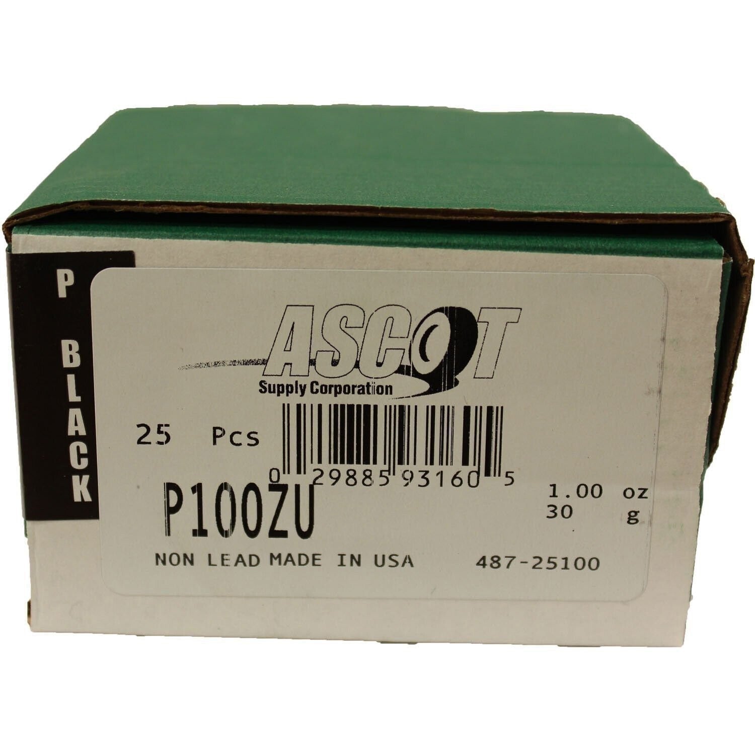 Perfect Equipment P100ZU Zinc Wheel Weights 1oz Uncoated - Box of 25