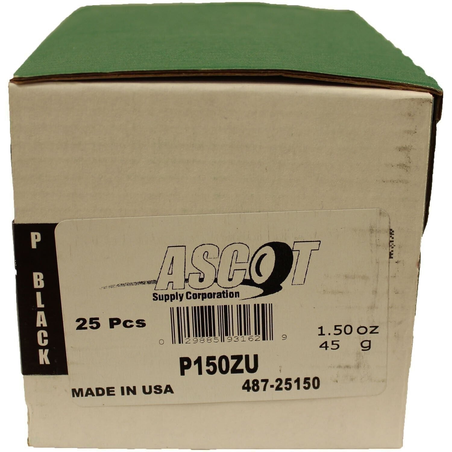 Perfect Equipment P150ZU Zinc Wheel Weights 1.50oz Uncoated Box of 25