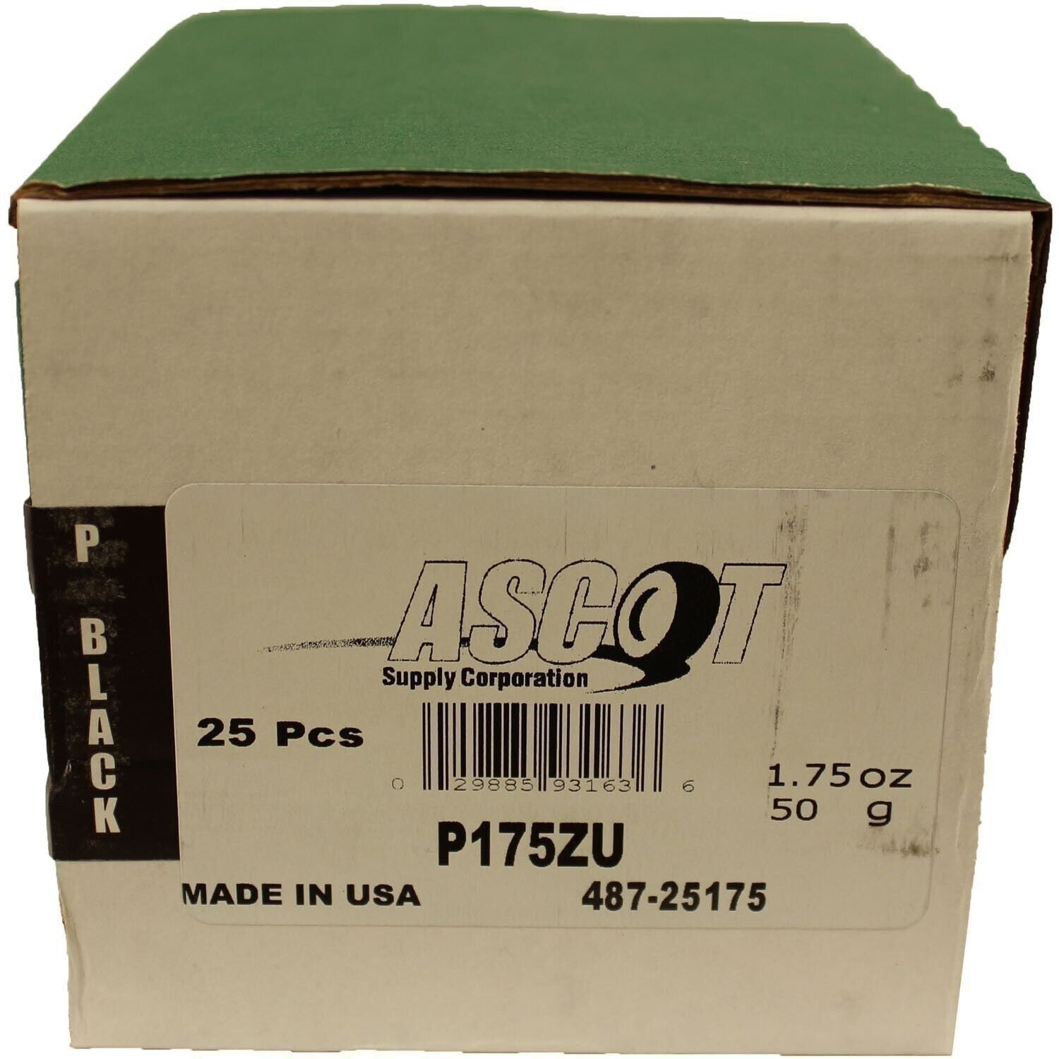 Perfect Equipment P175ZU Zinc Wheel Weights 1.75oz Uncoated - 25 Pack Box