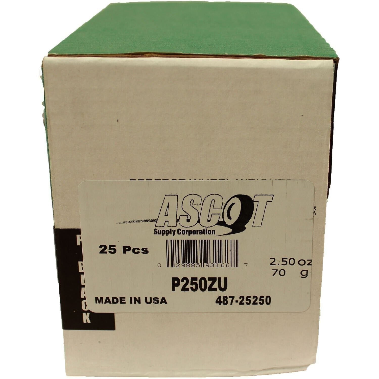 Perfect Equipment P250ZU Zinc Wheel Weights 2.5 oz Uncoated - Box of 25