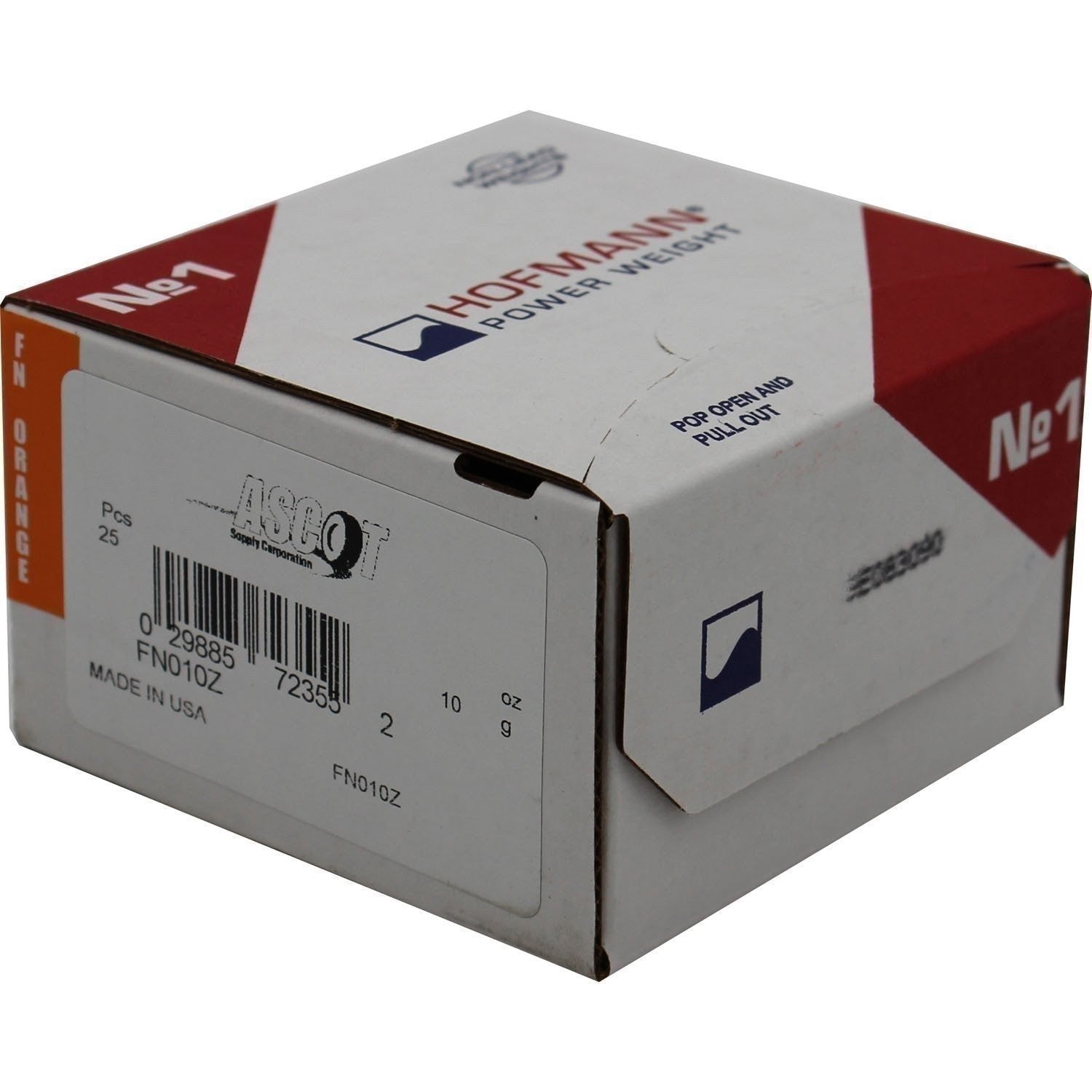 Perfect Equipment FN010Z Coated Zinc Wheel Weights 10gm 25-Pack Box