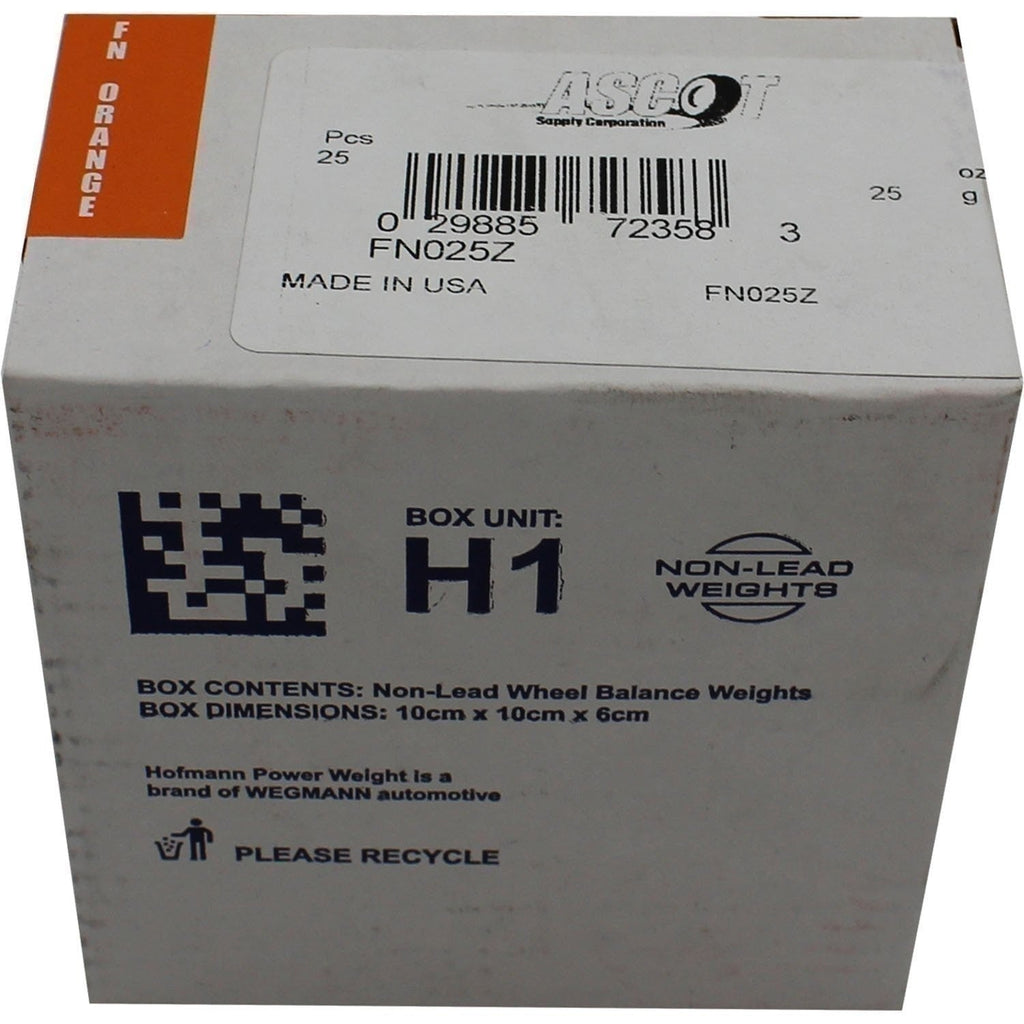 Perfect Equipment FN025Z Coated Zinc Wheel Weights 25gm - Box of 25