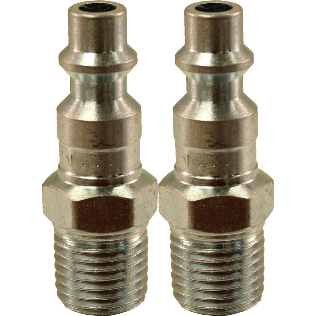 Milton 727 1/4" MNPT M Style Plug Pack of 2 - Durable Air Tool Fittings