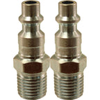 Milton 727 1/4" MNPT M Style Plug Pack of 2 - Durable Air Tool Fittings