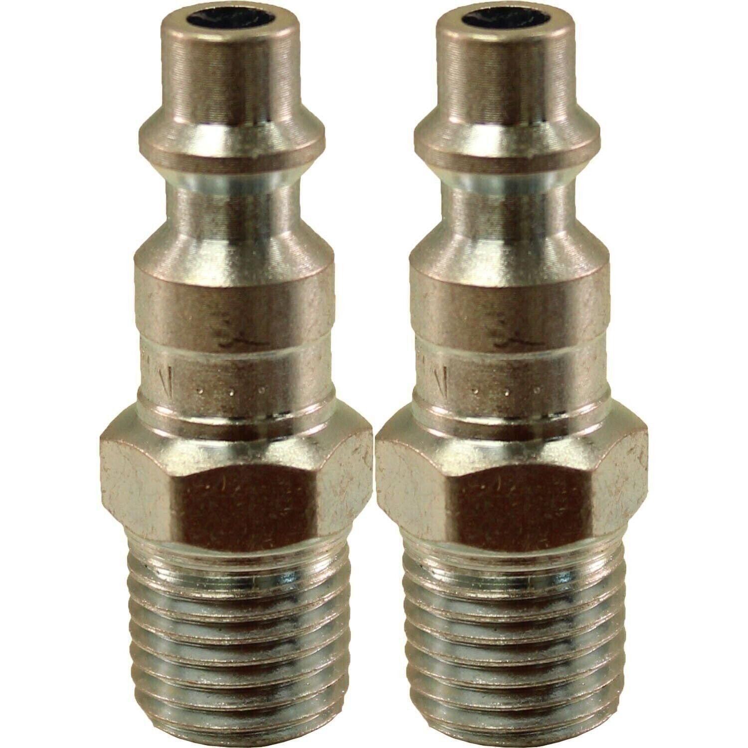 Milton 727 1/4" MNPT M Style Plug Pack of 2 - Durable Air Tool Fittings