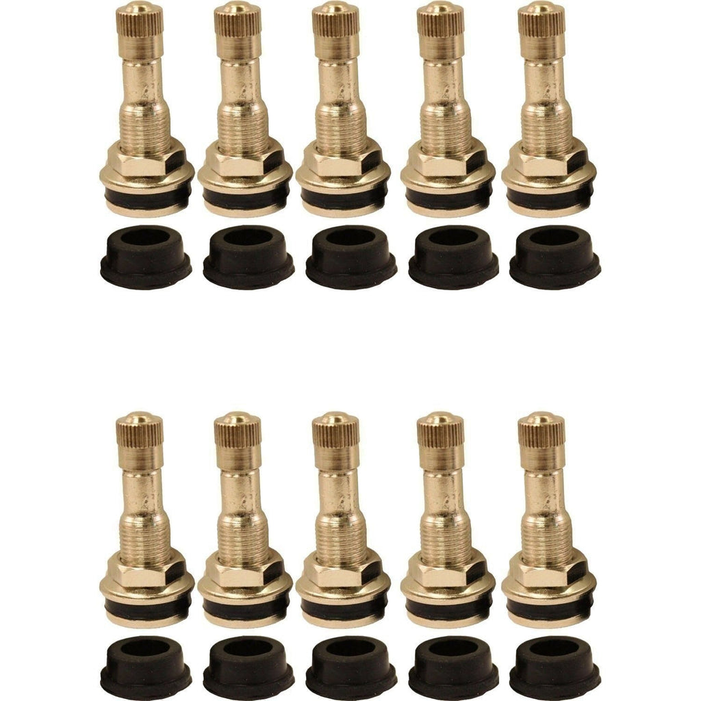 TR416 Chrome Clamp-In Valve Stem 1-1/4" for .453 & .625 Holes - Pack of 10