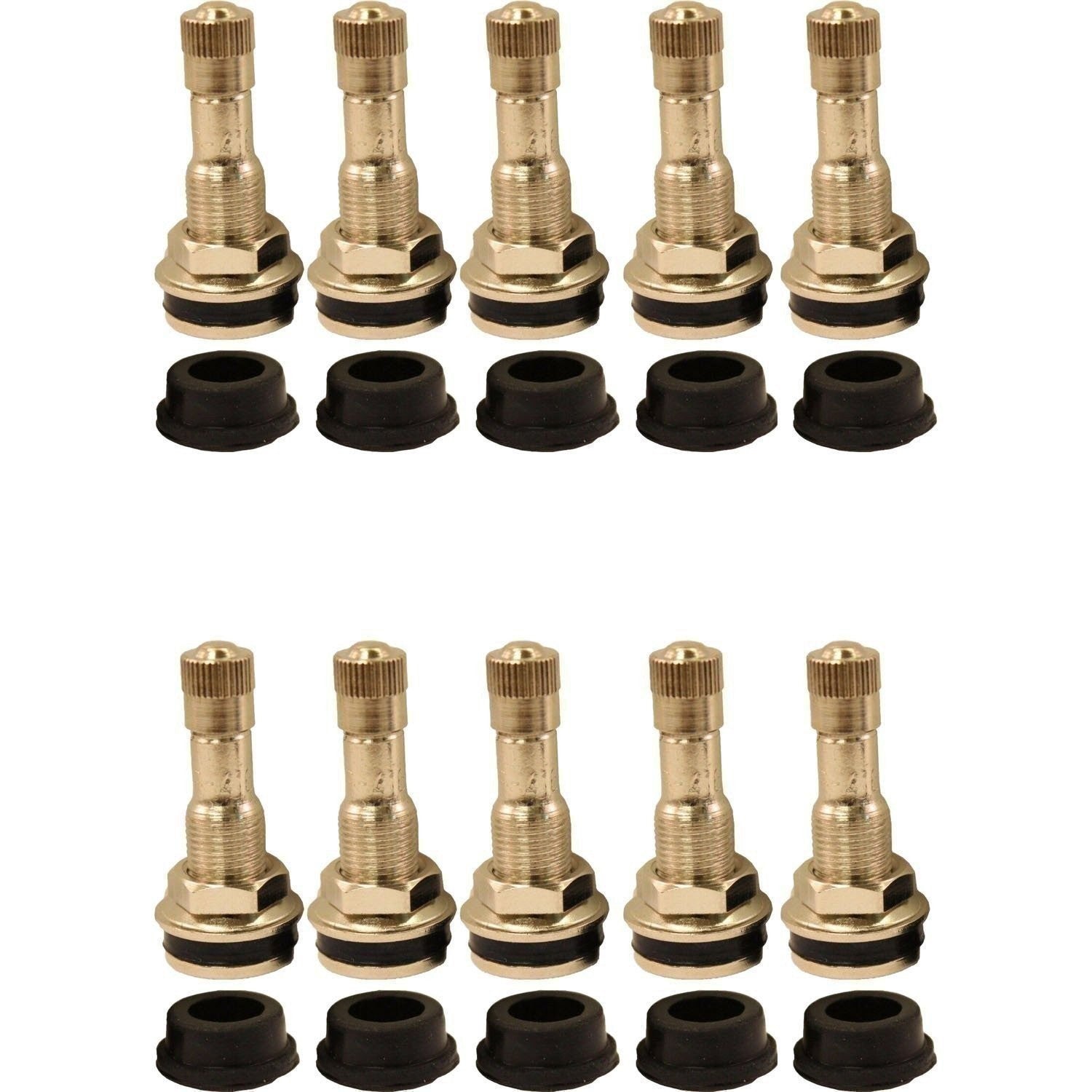 TR416 Chrome Clamp-In Valve Stem 1-1/4" for .453 & .625 Holes - Pack of 10