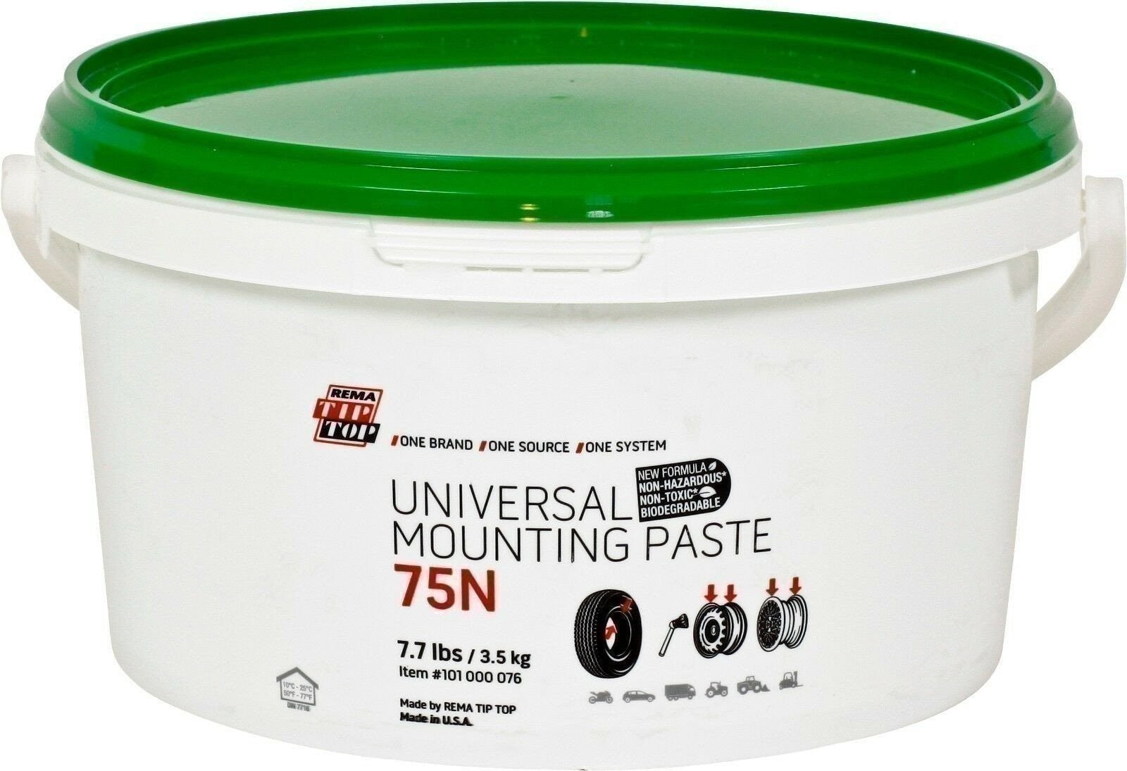 REMA TIP TOP 75N Mounting Paste 7.7lb Pail with Brush Bundle - 2 Items