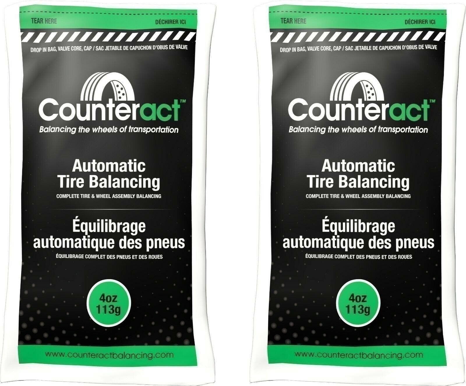 Counteract 040BNB Tire Balancing Beads 4oz 2 Bags for Smooth Ride