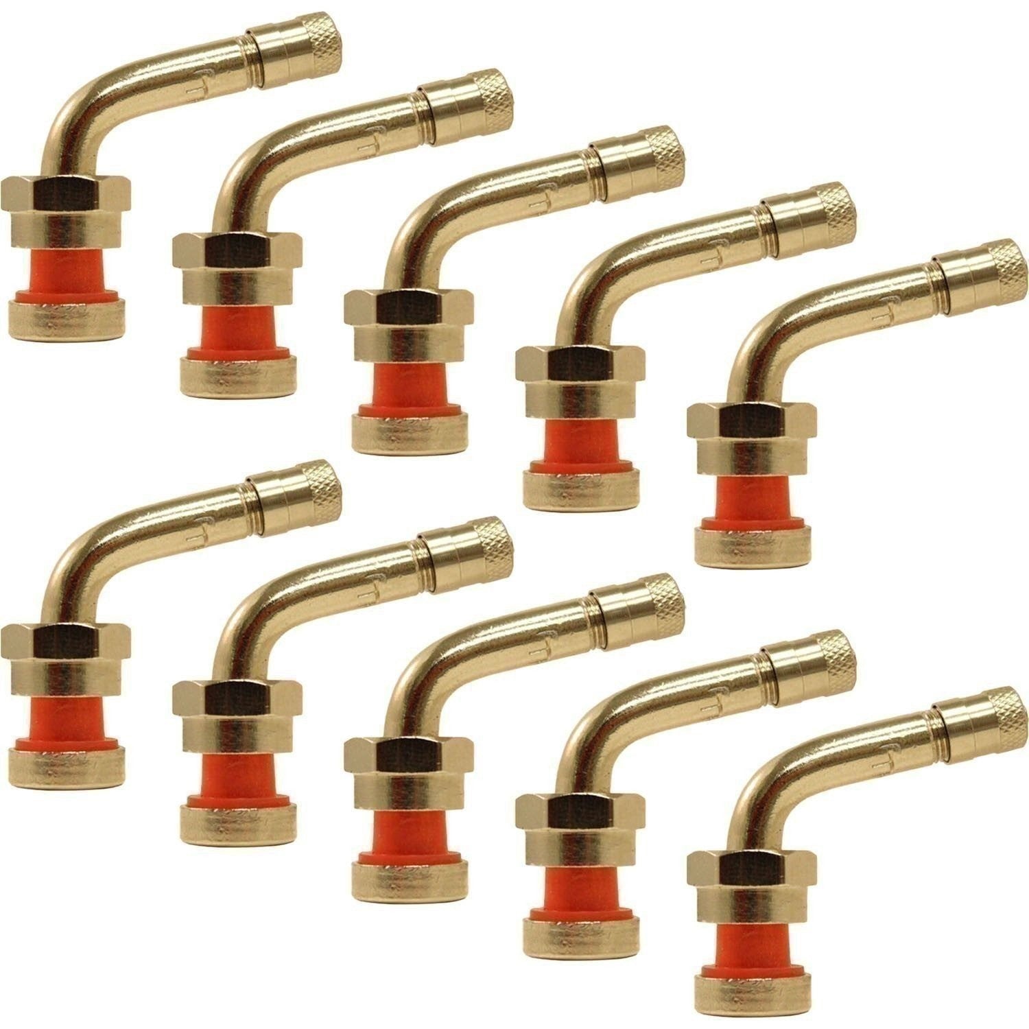 TR553E Aluminum Truck Wheel Valve Stem 0.98"x1.38" 75° Bend Pack of 10