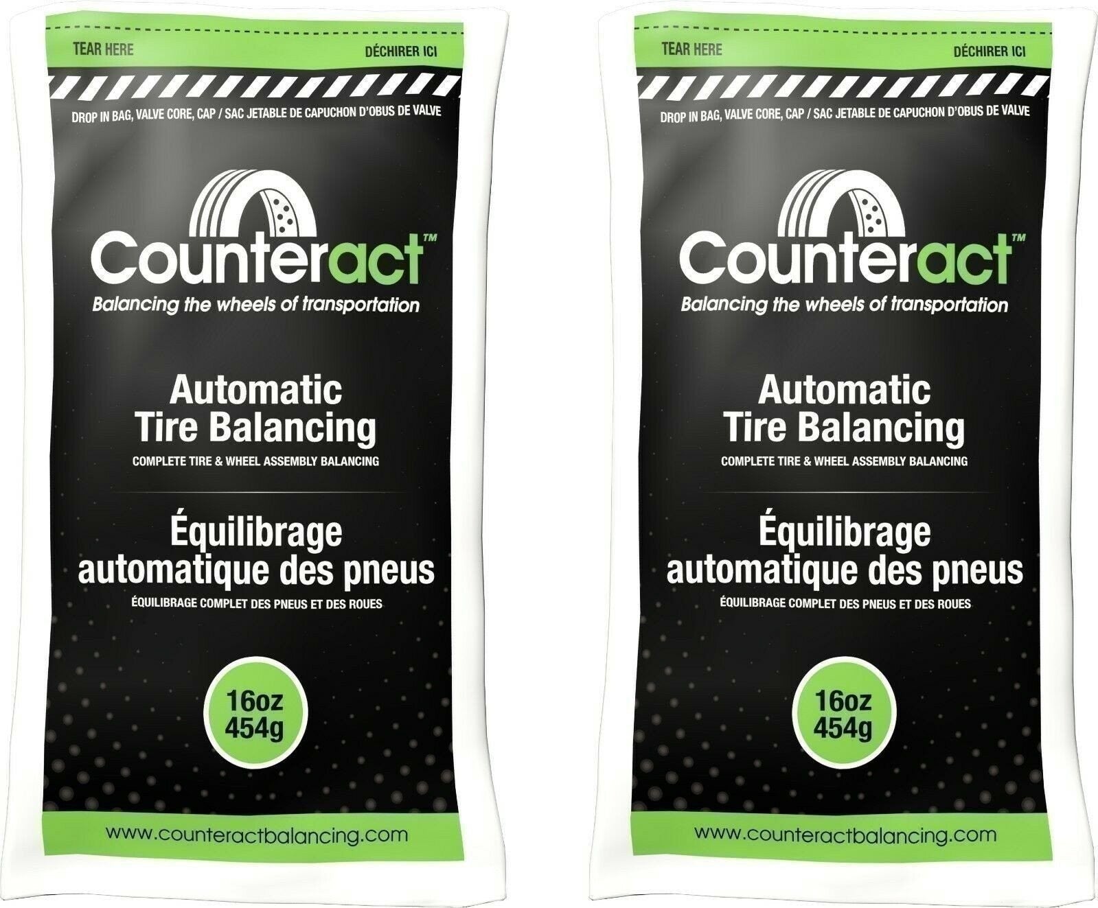 Counteract 160BNB Tire Balancing Beads 16oz 2 Bags for Smooth Ride