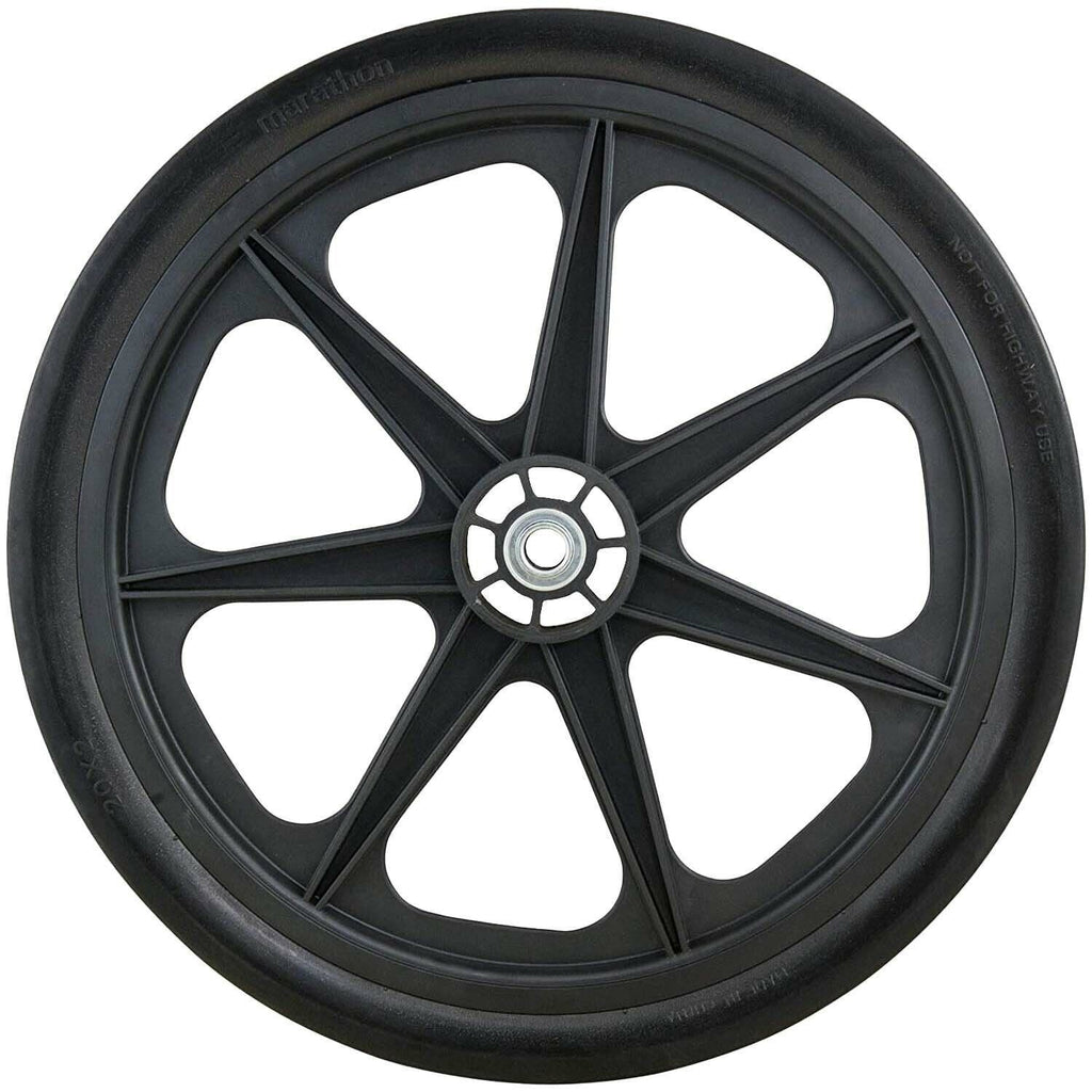 Marathon 92001 20x2 Flat Free Ribbed Garden Cart Tire on Rim
