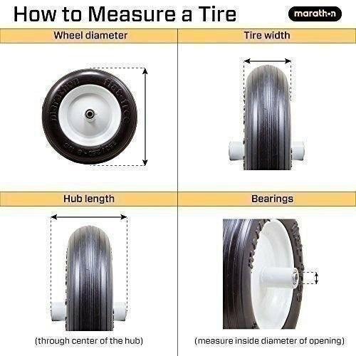 Marathon 20265 4.80/4.00-8 Pneumatic Air Universal Wheelbarrow Tire