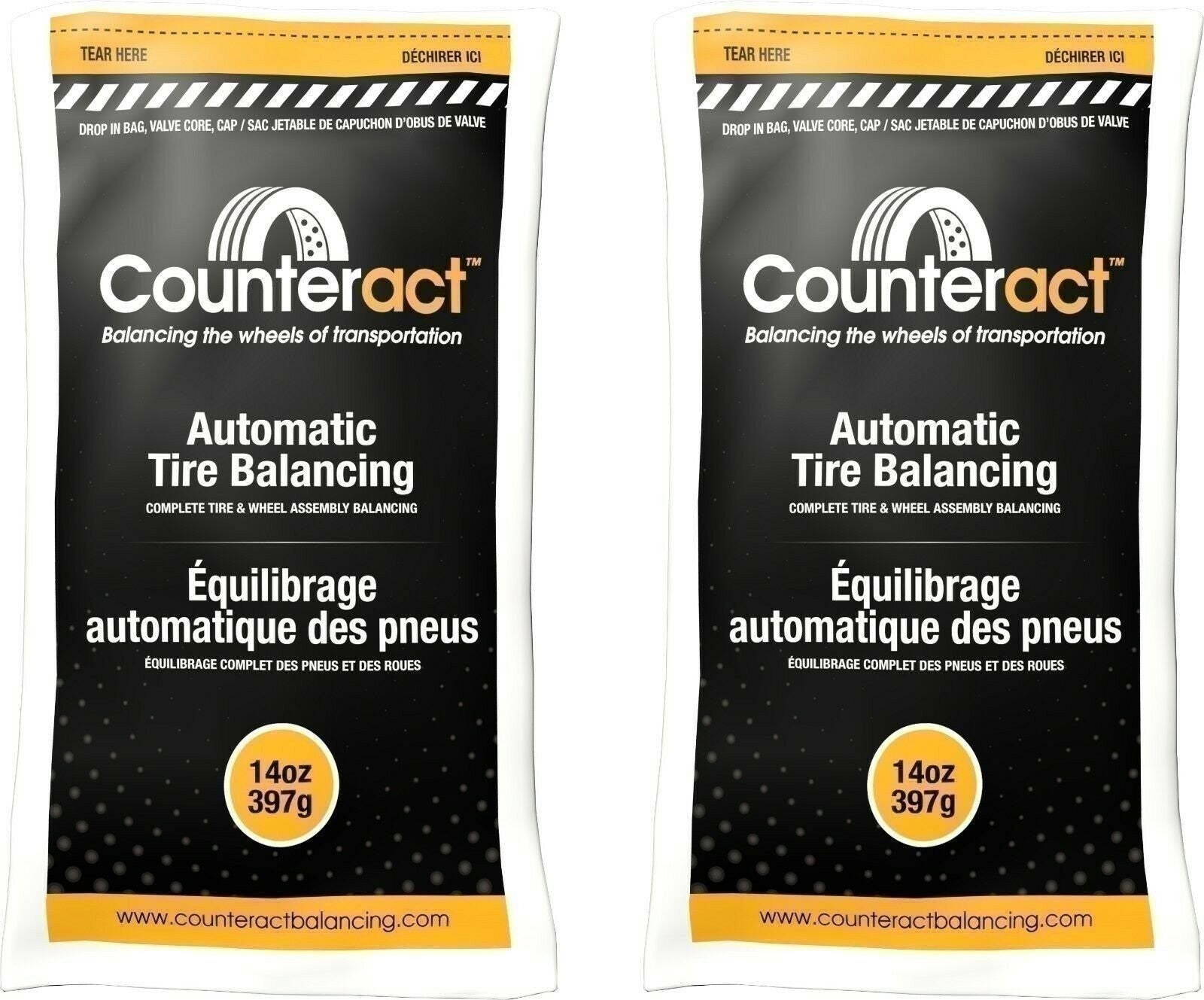 Counteract 140BNB Tire Balancing Beads 14oz 2 Bags for Smooth Ride