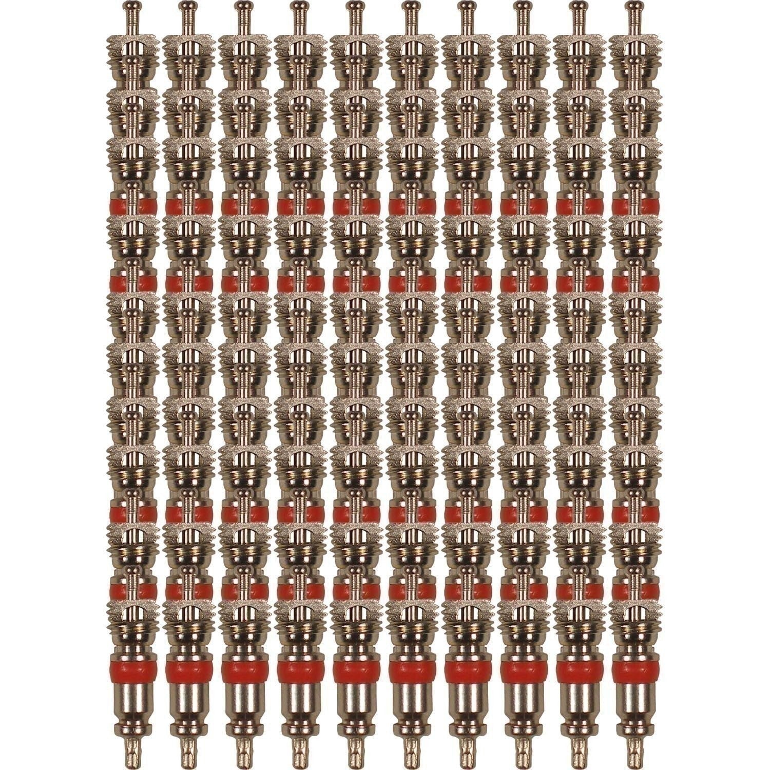 High Temp Tire Valve Stem Cores 100 Count Durable Replacement Parts