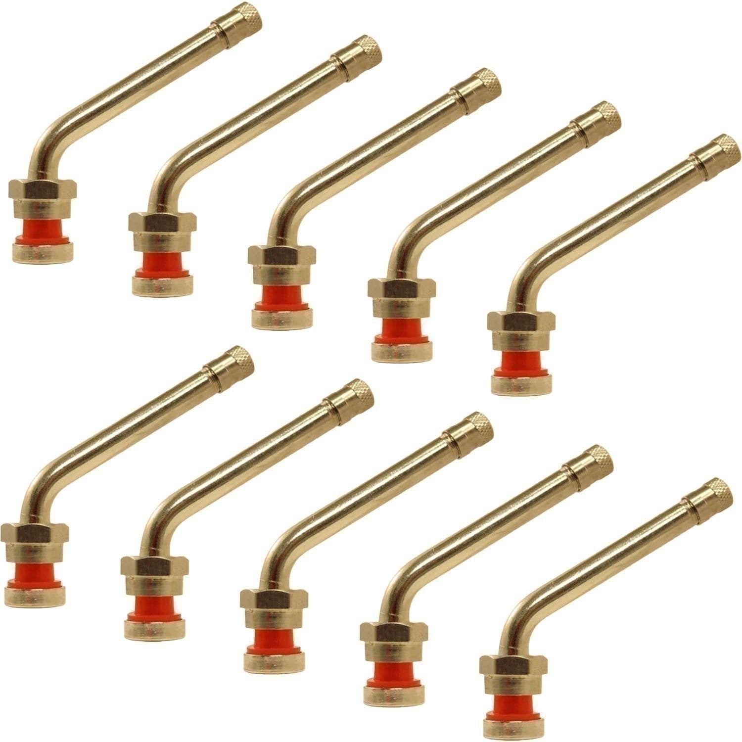 TR555D Aluminum Truck Wheel Valve Stem 0.98"x2.6" 60° Bend Pack of 10