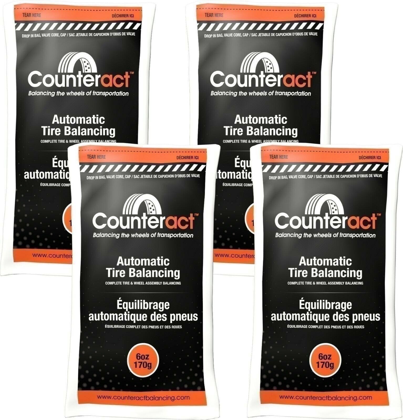 Counteract 060BNB Tire Balancing Beads 6oz 4 Bags for Smooth Ride