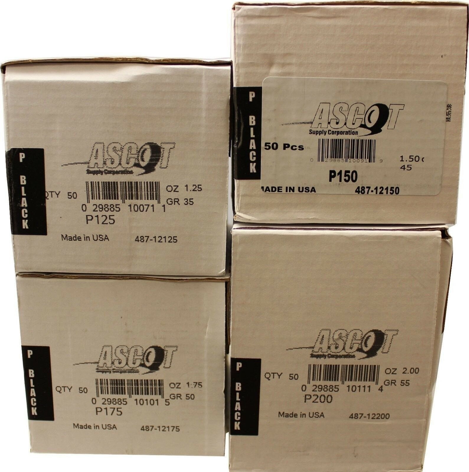 Perfect Equipment P Style Uncoated Lead Wheel Weights 1.25-2.00oz Bundle